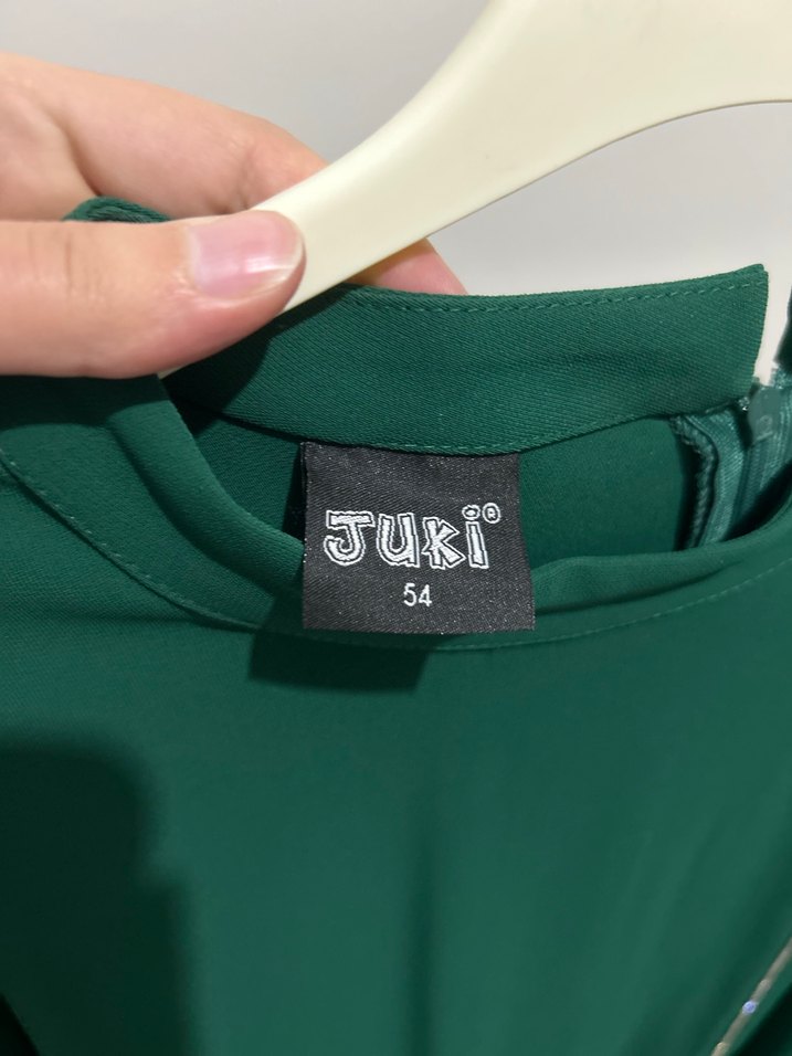 Düğmeli Yeşil Hamile Bluzu, Kısa Kollu, Midi Boy - Görsel 3