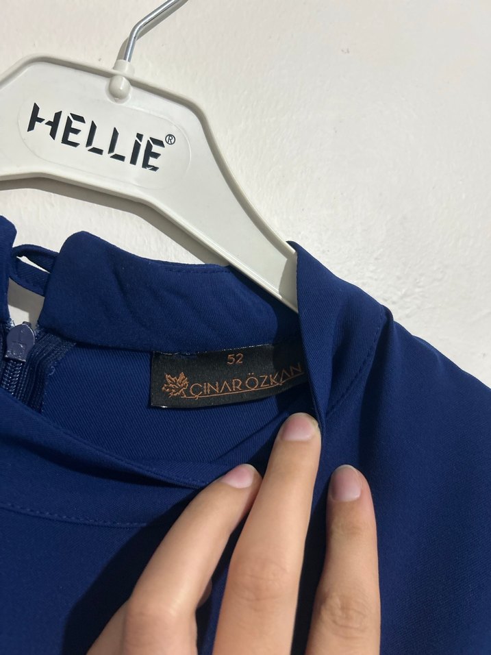 Lacivert yandan bağlamalı tunik pantolon takım - Görsel 3