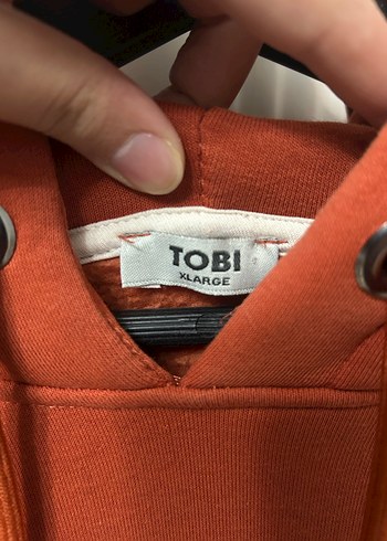 Kahverengi Kapüşonlu Oversize Sweatshirt - Görsel 4