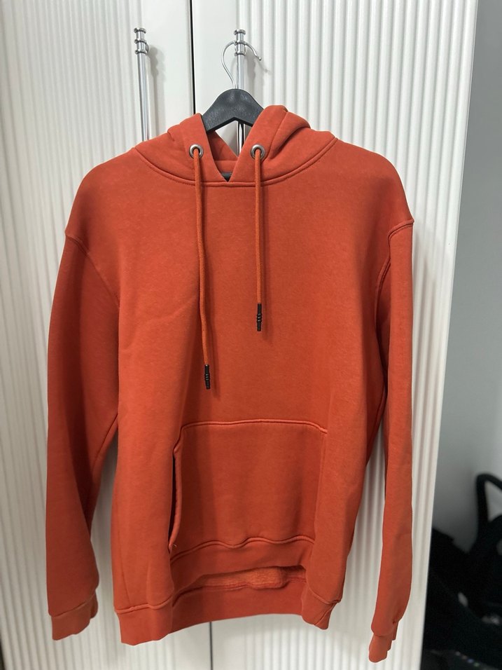 Kahverengi Kapüşonlu Oversize Sweatshirt - Görsel 2