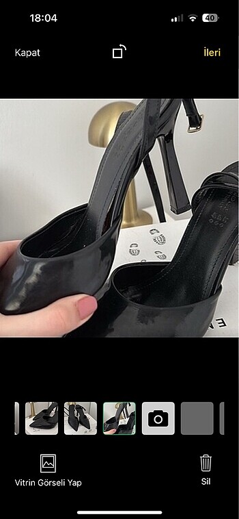 siyah stiletto