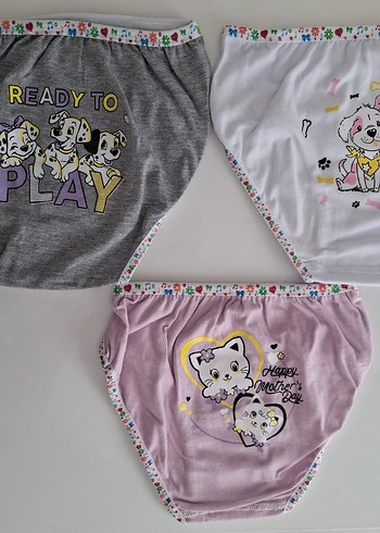Tutku Kız Çocuk Elastan Hayvan desenli Bato-slip-külot-12 Adet - Görsel 3