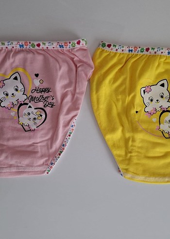 Tutku Kız Çocuk Elastan Hayvan desenli Bato-slip-külot-12 Adet - Görsel 2