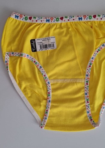 Tutku Kız Çocuk Elastan Hayvan desenli Bato-slip-külot-12 Adet - Görsel 6