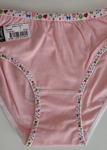 Tutku Kız Çocuk Elastan Hayvan desenli Bato-slip-külot-12 Adet - Görsel 7