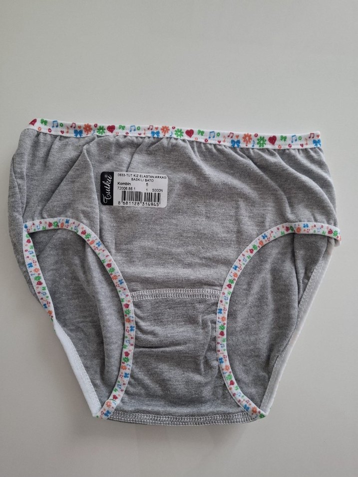 Tutku Kız Çocuk Elastan Hayvan desenli Bato-slip-külot-12 Adet - Görsel 4