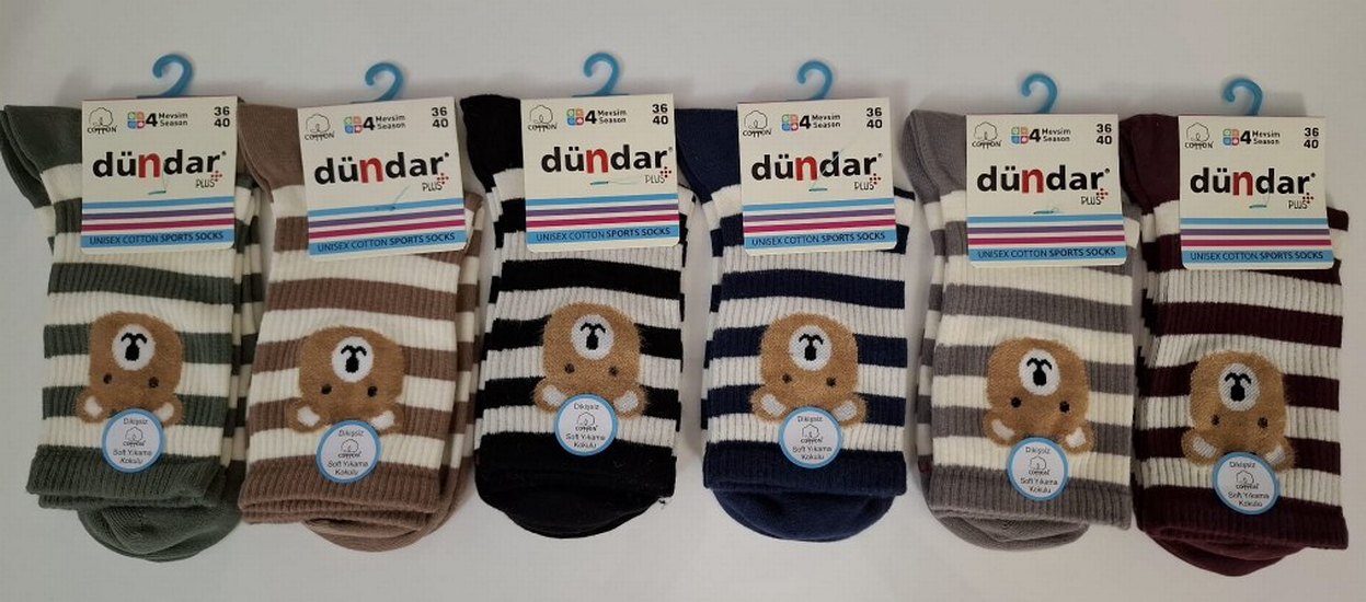 Dündar Bayan Ayıcıklı Çorap-Dikişsiz-Kokulu-6 Adet(36-40 Beden) - Görsel 2