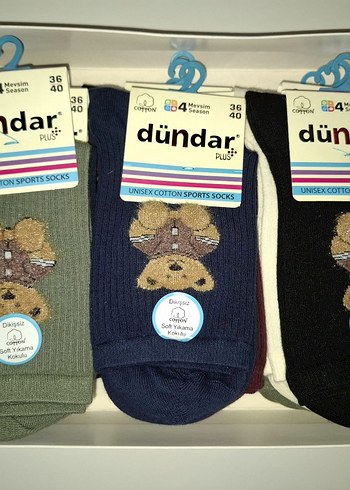 Dündar Kadın Ayıcıklı Çorap-Dikişsiz-Kokulu-6 Adet-(36-40 Beden) - Görsel 8