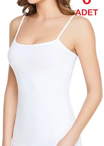 Tutku Bayan Ribana İp Askılı Atlet-6 Adet  #atlet - Görsel 2