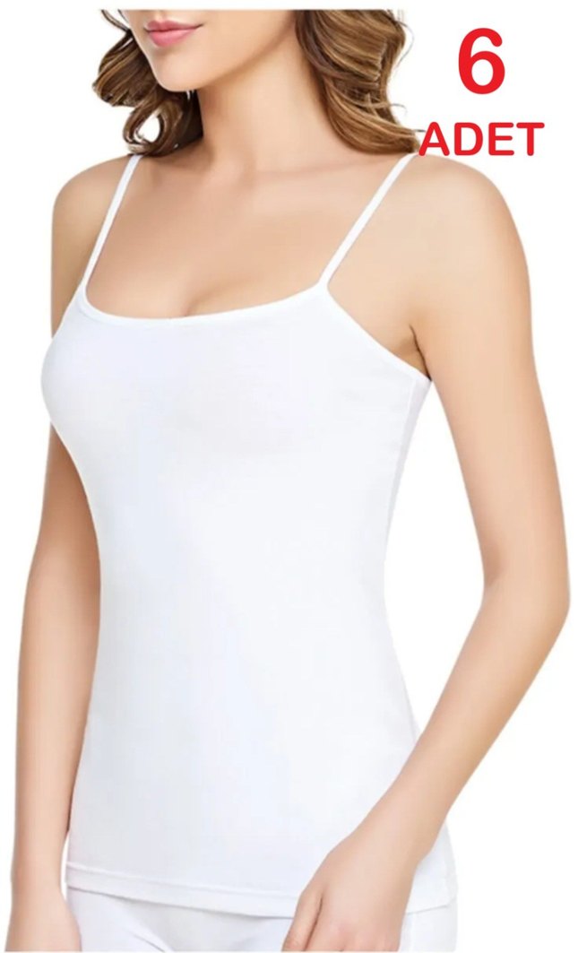 Tutku Bayan Ribana İp Askılı Atlet-6 Adet  #atlet - Görsel 2