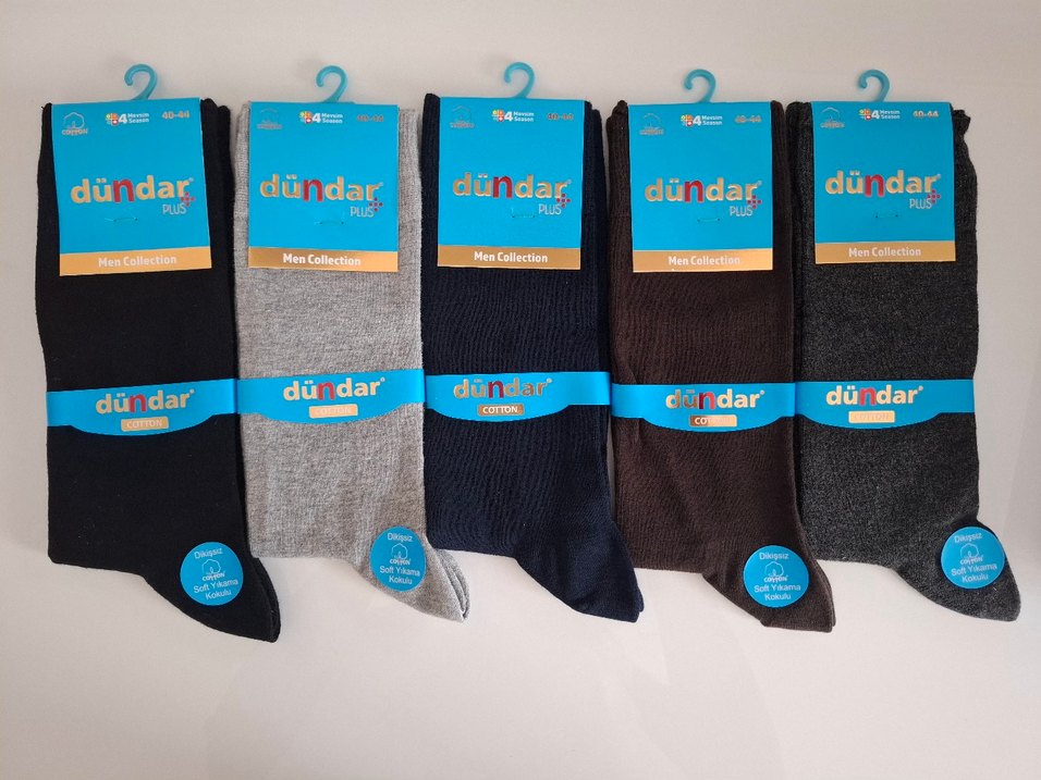 Dündar ErkekCotton4Mevsim Çorap-6Adet-Dikişsiz-Kokulu40-44 Beden - Görsel 2