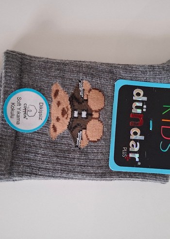Dündar Cotton 4Mevsim Ayıcıklı Çorap-6 Adet-Dikişsiz-Kokulu-9Yaş - Görsel 3