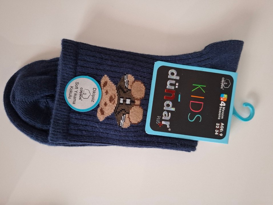Dündar Cotton 4Mevsim Ayıcıklı Çorap-6 Adet-Dikişsiz-Kokulu-9Yaş - Görsel 5