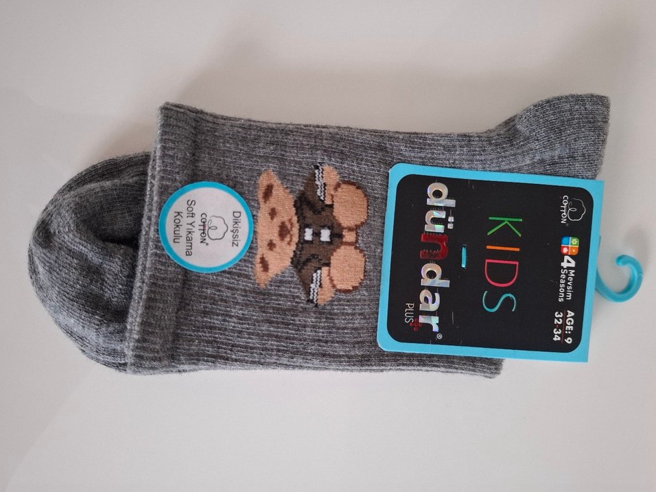 Dündar Cotton 4Mevsim Ayıcıklı Çorap-6 Adet-Dikişsiz-Kokulu-9Yaş - Görsel 3