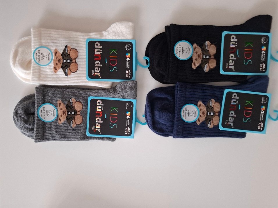 Dündar Cotton 4Mevsim Ayıcıklı Çorap-6 Adet-Dikişsiz-Kokulu-9Yaş - Görsel 2
