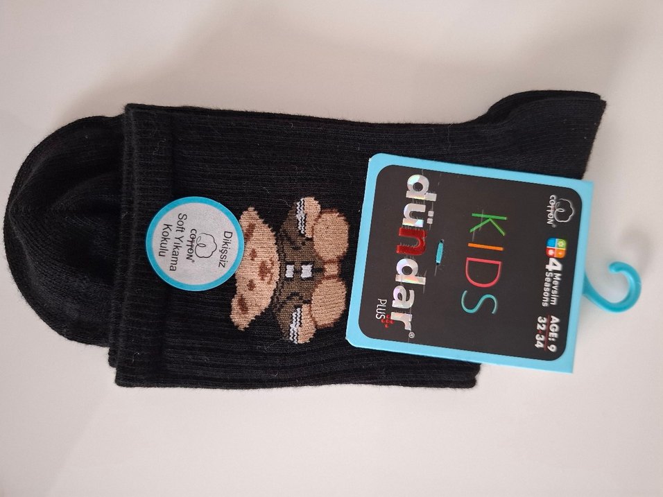Dündar Cotton 4Mevsim Ayıcıklı Çorap-6 Adet-Dikişsiz-Kokulu-9Yaş - Görsel 4