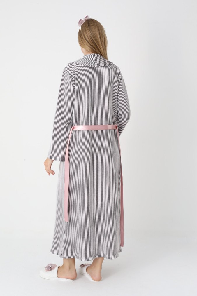 Pudra Rengi  Uzun Hamile ve Emzirme Gecelik Takımı - Görsel 3