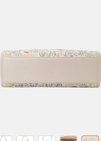 Laura Ashley Pastel Çiçek Desenli Bej Kadın Çanta Orjinal - Görsel 3