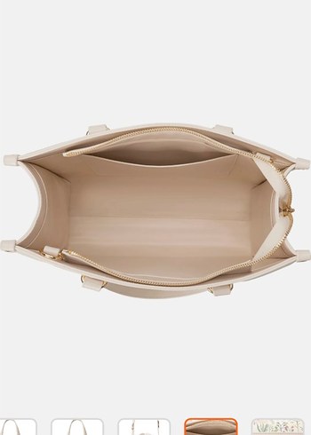 Laura Ashley Pastel Çiçek Desenli Bej Kadın Çanta Orjinal - Görsel 4