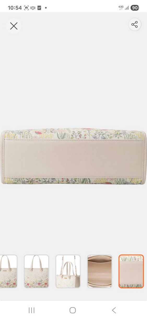 Laura Ashley Pastel Çiçek Desenli Bej Kadın Çanta Orjinal - Görsel 3