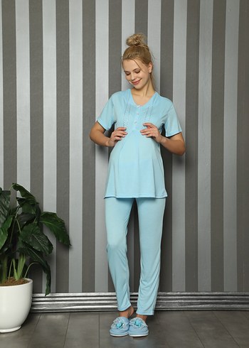 Hamile ve Lohusa Emzirme Pijama Takımı - Görsel 8