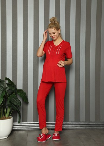 Hamile ve Lohusa Emzirme Pijama Takımı - Görsel 4