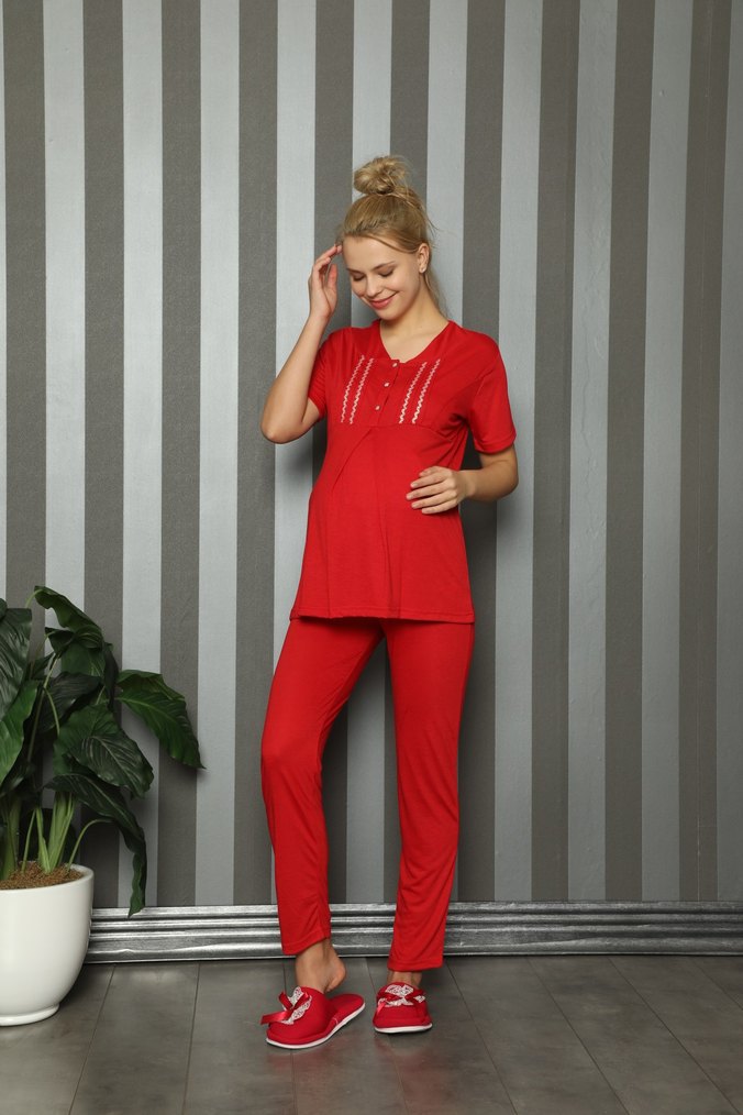 Hamile ve Lohusa Emzirme Pijama Takımı - Görsel 4