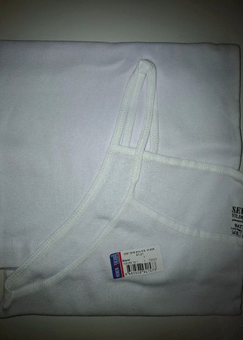 Seher Yıldızı Beyaz İnce Askılı Kadın Atlet-6 Adet - Görsel 5