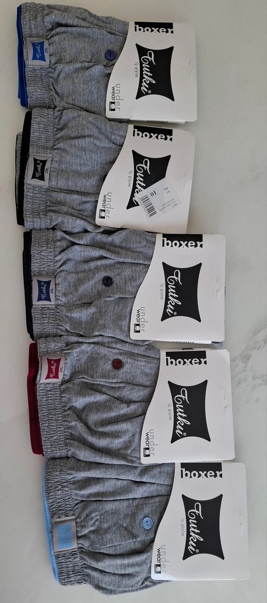 Tutku Erkek Boxer Gri-5 Adet #boxer - Görsel 2