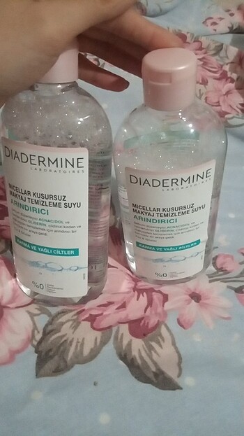 Diadermine makyaj temizleme suyu ikilisi