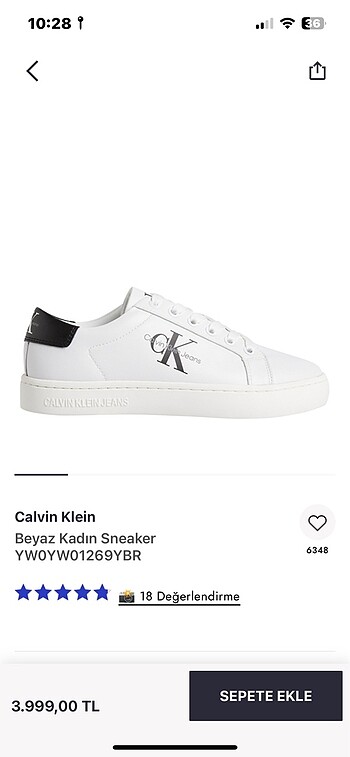 calvin klein beyaz spor ayakkabi