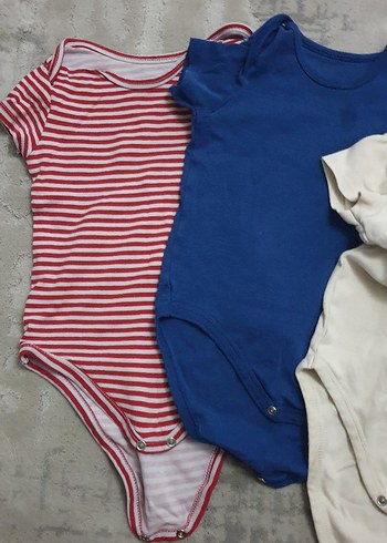 2 Yaş Beden Kısa Kollu Çıtçıtlı Body 3'lü