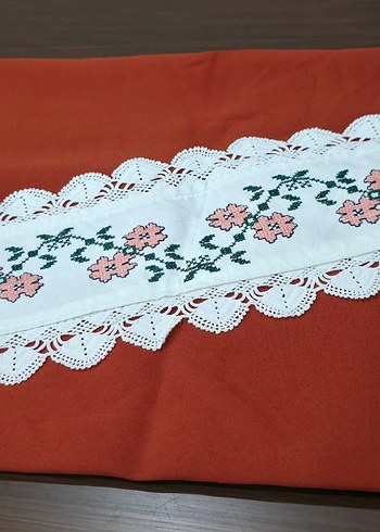 kanaviçeli 36/56 cm kenar kırlent - Görsel 2