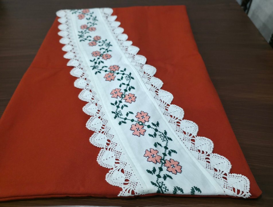 kanaviçeli 36/56 cm kenar kırlent - Görsel 5