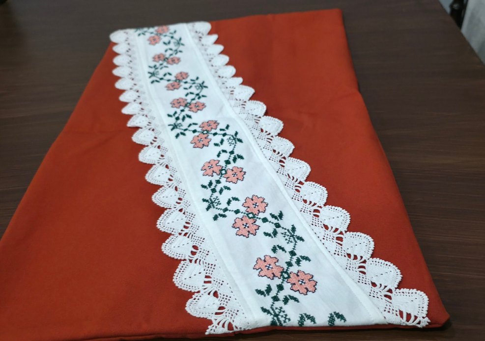 kanaviçeli 36/56 cm kenar kırlent - Görsel 4