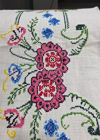 El işi kanaviçe runner - Görsel 8