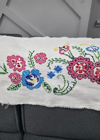 El işi kanaviçe runner - Görsel 3