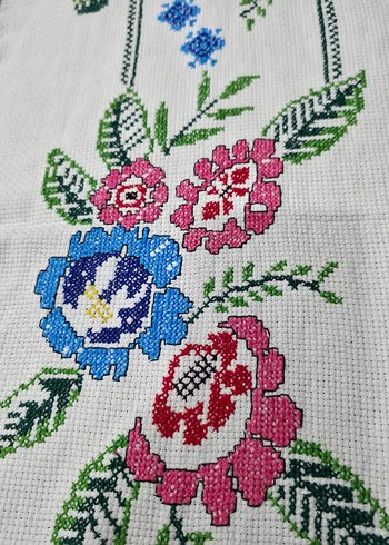 El işi kanaviçe runner - Görsel 9