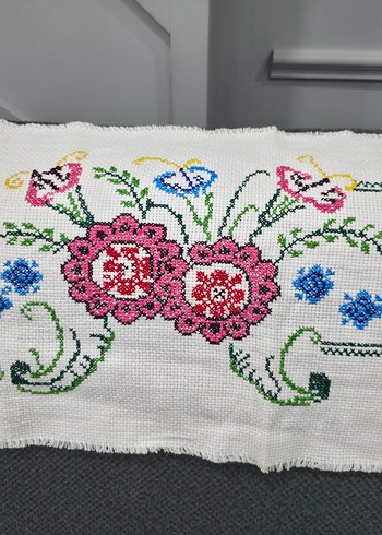 El işi kanaviçe runner - Görsel 4