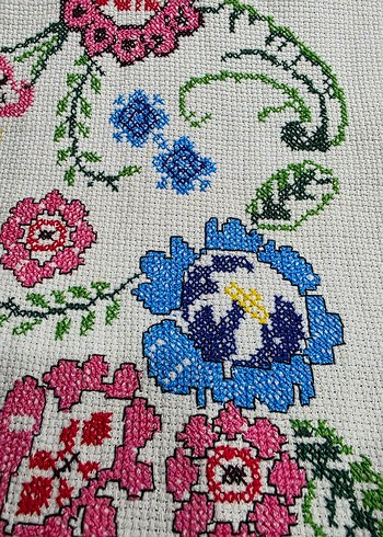 El işi kanaviçe runner - Görsel 7