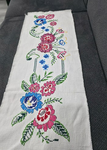 El işi kanaviçe runner - Görsel 6