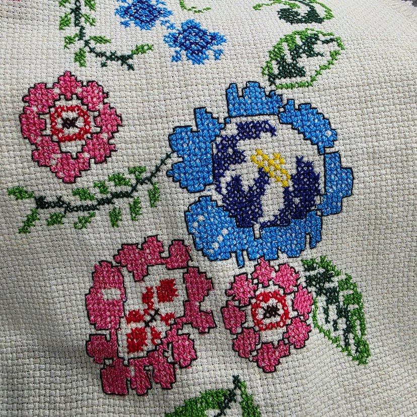 El işi kanaviçe runner - Görsel 5