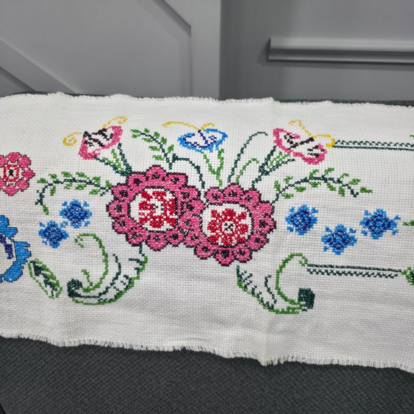 El işi kanaviçe runner - Görsel 4