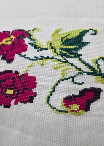 Yeni işlenmiş etamin kırlent - Görsel 2