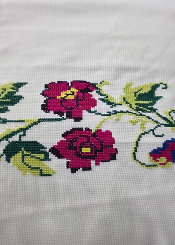 Yeni işlenmiş etamin kırlent - Görsel 9