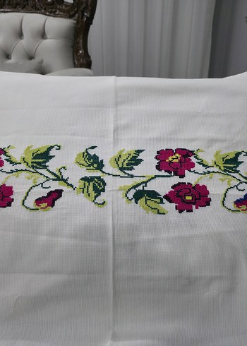 Yeni işlenmiş etamin kırlent - Görsel 11