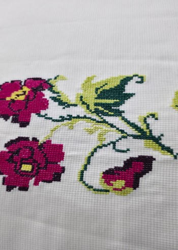 Yeni işlenmiş etamin kırlent - Görsel 10