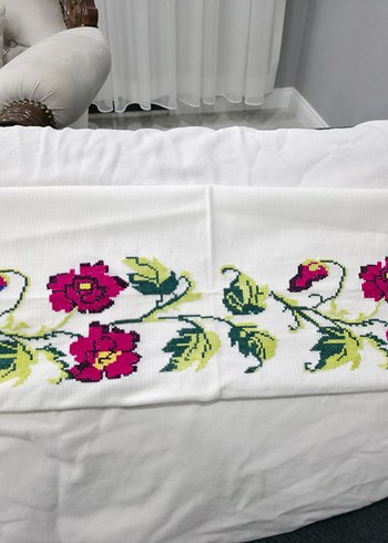 Yeni işlenmiş etamin kırlent - Görsel 5