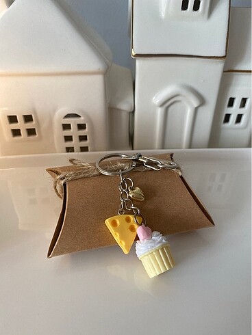 Cupcake & Peynir & Kalp Çanta Charm