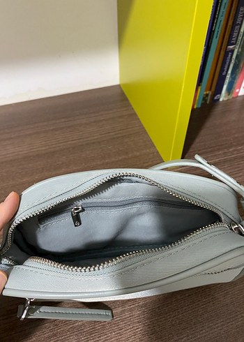 Beden gri Renk Açık Mavi Kadın Çantası